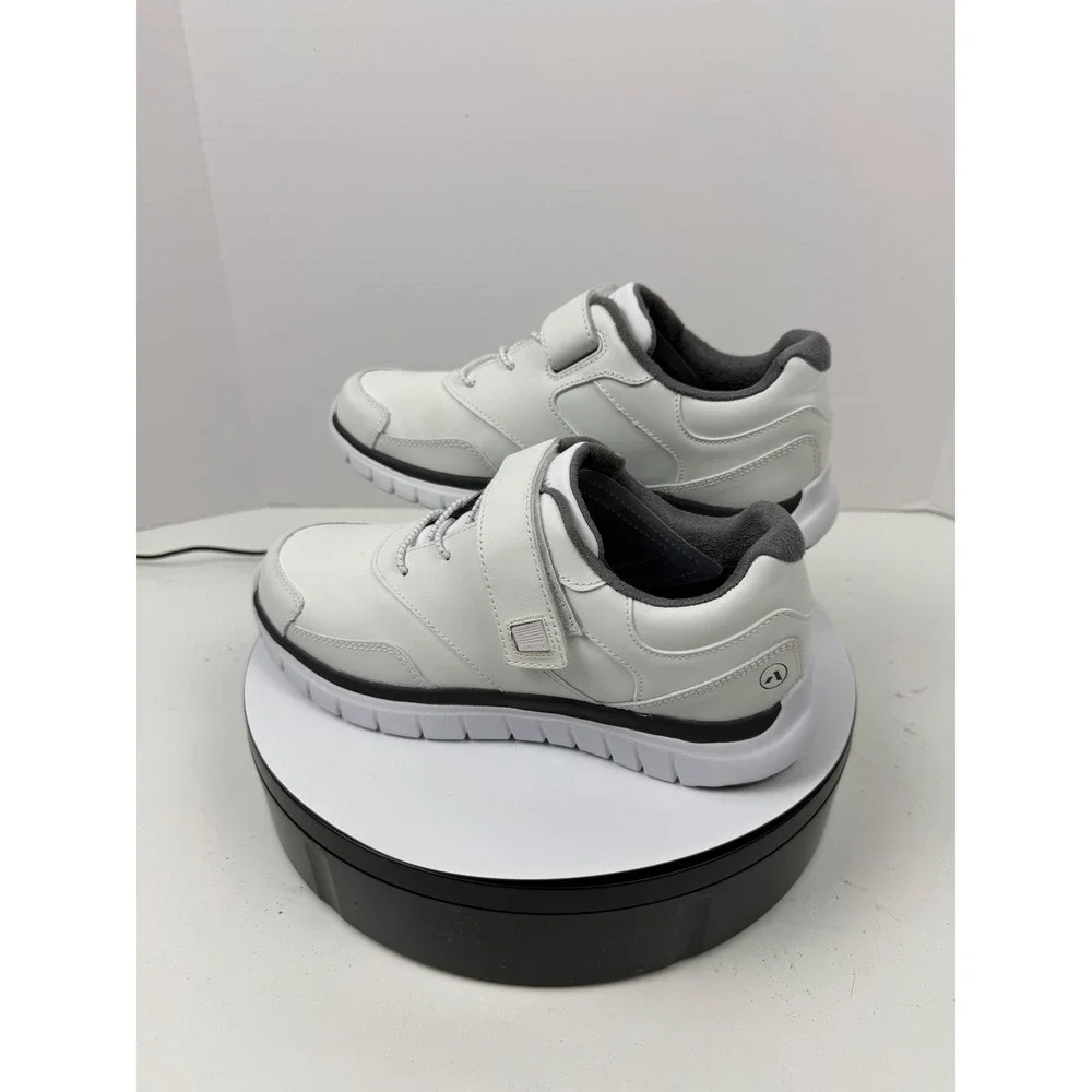 Anodyne Shoes for Custom Insoles Womens White Leather Adjustable Shoes Size‎ 7M